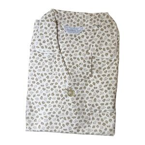 Vintage Permanent Press Flannel Button Up Pajama Shirt Men Medium NWT Printed